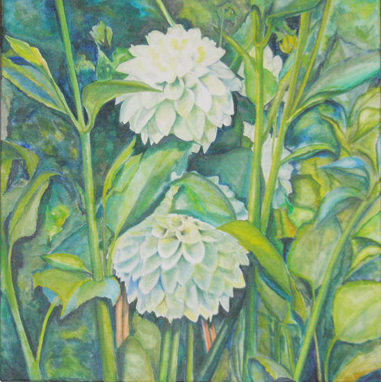 Dalias 1 Oil Canvas Landscaping