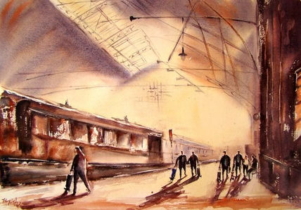 Luces en la estación