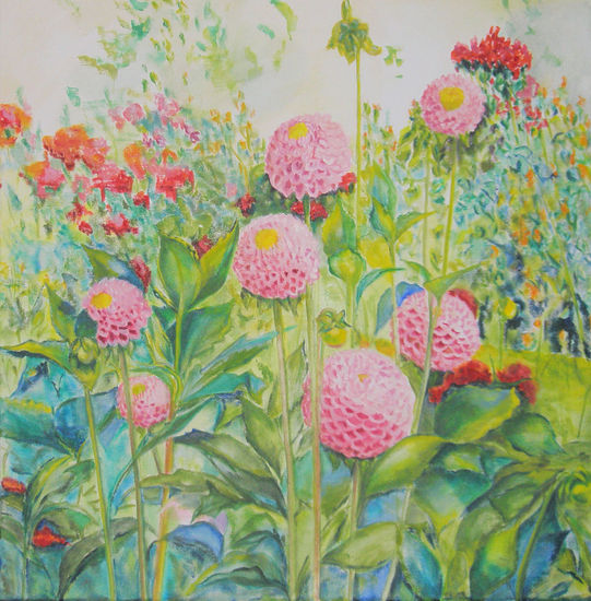 Dalias 2 Oil Canvas Landscaping