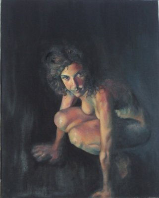 mirada Oil Canvas Nude Paintings