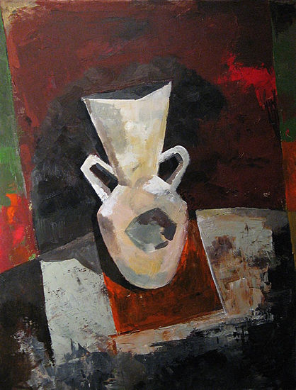 Jarrón con mesa Oil Canvas Still Life Paintings