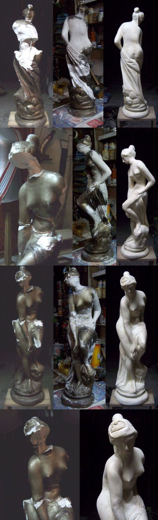 Restauración Imaginería en yeso Venus del baño