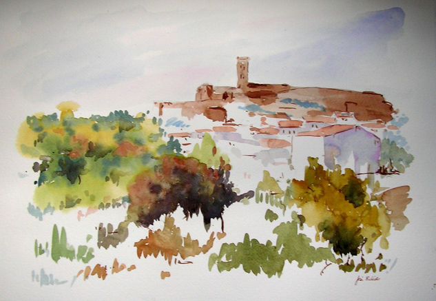 yal fondo, la mezquita Watercolour Paper Landscaping