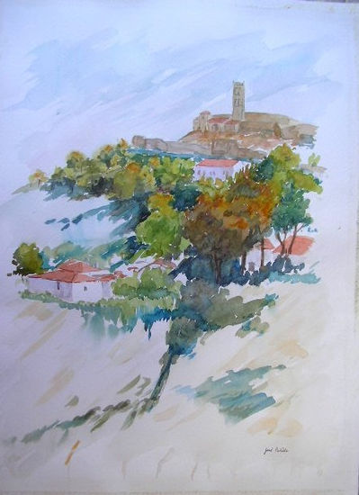 pequeña mezquita Watercolour Paper Landscaping