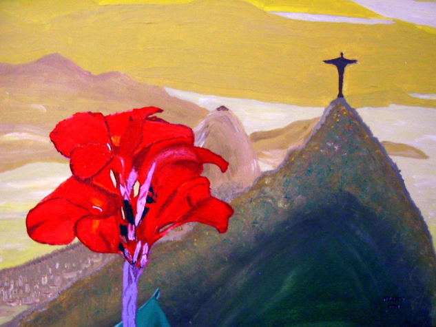 La flor brasileña Oil Canvas Landscaping