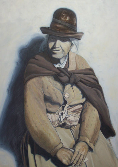 La Paisana Oil Canvas Figure Painting