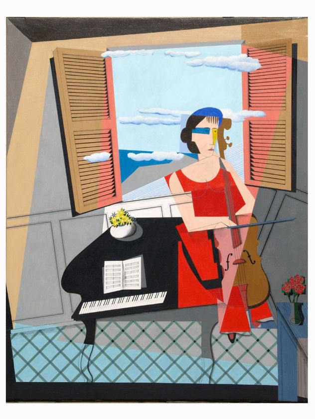 INTERIOR CON VIOLINISTA