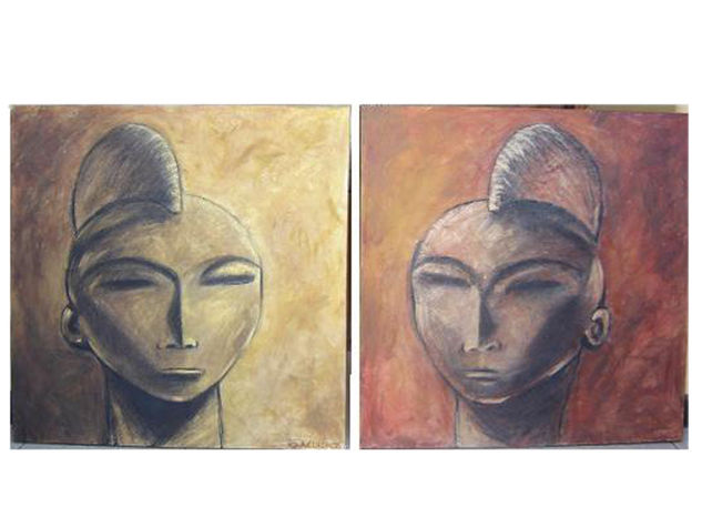 FACES II Mixed media Canvas Landscaping