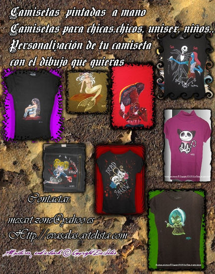 Cartel collage camisetas 