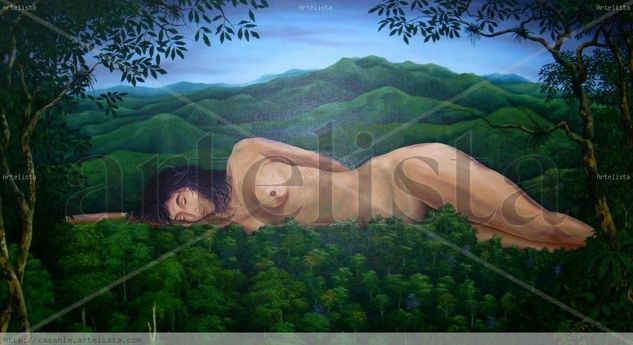 desnudo Óleo Lienzo Paisaje