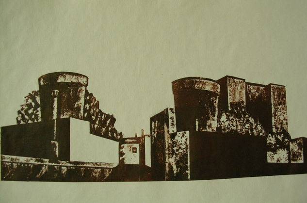 De la serie: urbano Woodcut