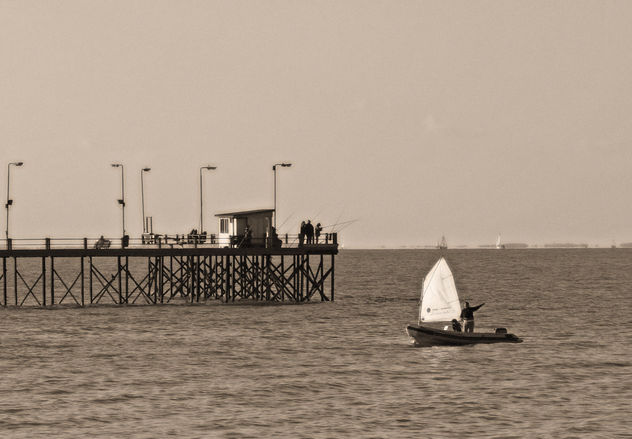 Puerto de Olivos en sepia