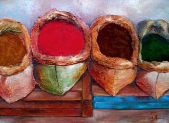 Tintes Oil Panel Still Life Paintings