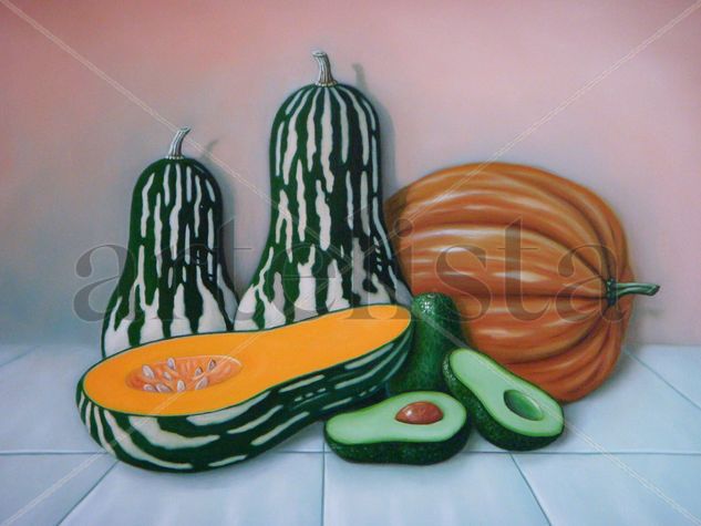 Bodegón calabazas Oil Canvas Still Life Paintings