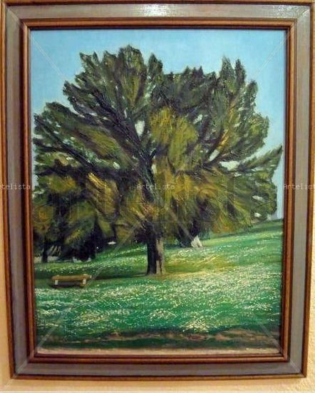 Enebro de Moral de Hornuez (Segovia) Oil Canvas Landscaping