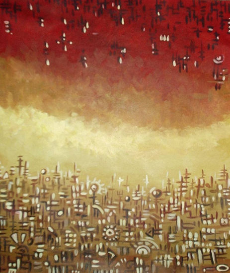 La ciudad del futuro Oil Canvas Landscaping