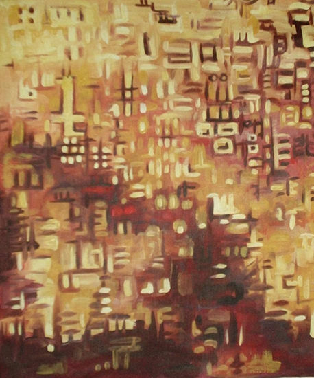 Suburbios de la ciudad futura Oil Canvas Landscaping