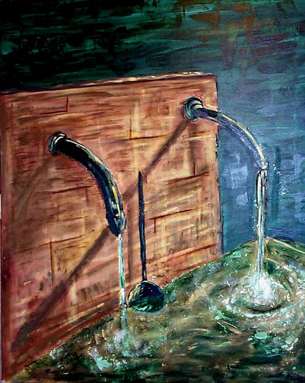 FUENTE CON CAÑOS Acrylic