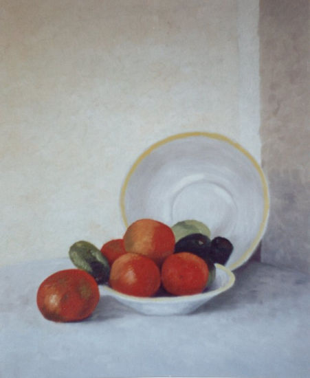 02 bodegon con tomates Oil Canvas Still Life Paintings