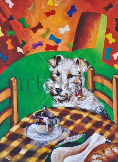 LANA y el desayuno Oil Canvas Animals