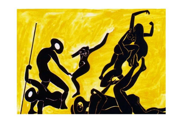 LA BATALLA DE LOS CÍCLOPES,1983 Gouache Papel Figura