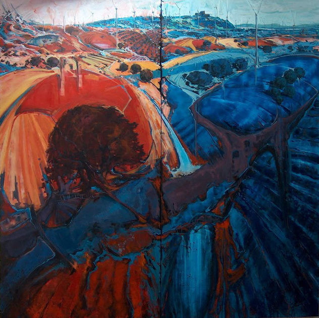 CASTILLA EN ROJOS Y AZULES