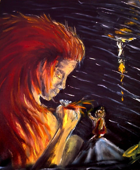 La Banista y su Conciencia  - VENDIDA EN 2008 Oil Canvas Landscaping