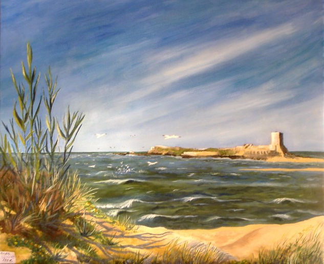 La isla de Sancti Petri. Oil Canvas Landscaping