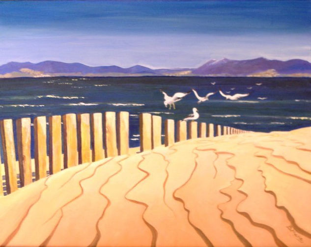 Las gaviotas Acrylic Canvas Landscaping