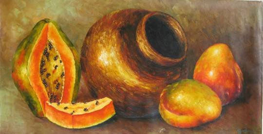 bodegon con basija Oil Canvas Still Life Paintings