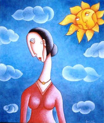 Mujer y sol