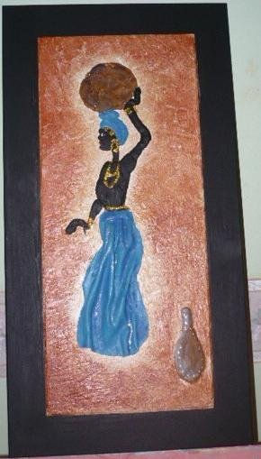 lavandera Acrylic Panel Figure Painting