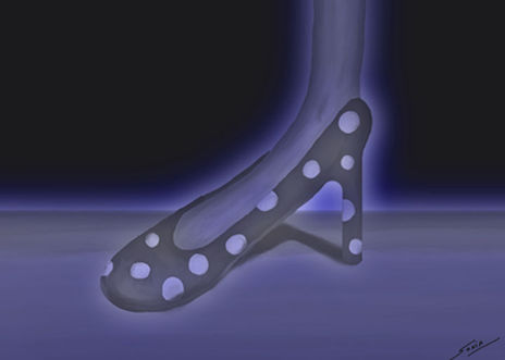 Zapato en la noche
