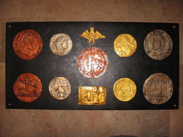 Monedas romanas 120 x 60 cm