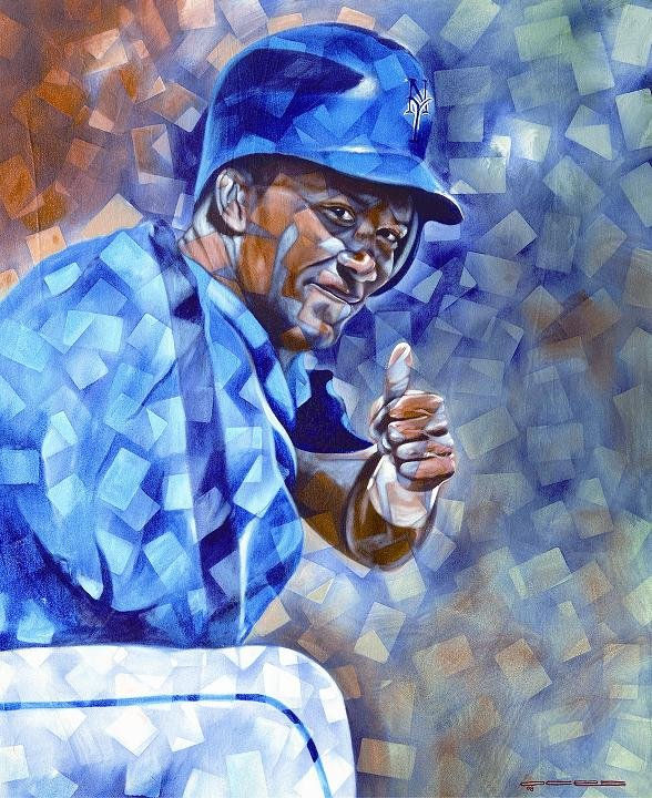 Moises Alou pintado por Reyes Ocre