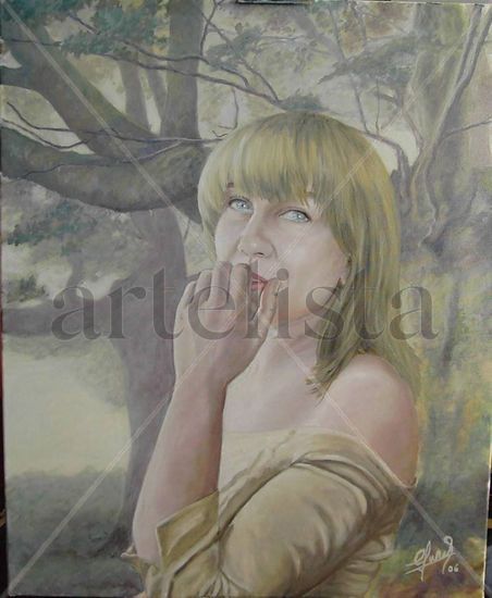 entre la niebla Oil Canvas Figure Painting