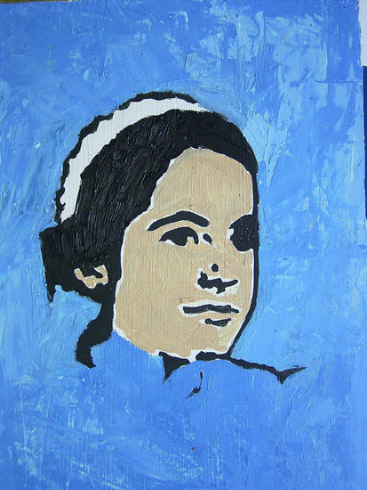 Sandra Oil Panel Portrait