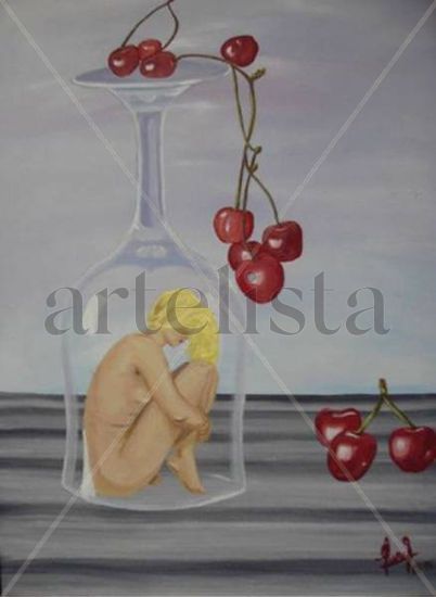 cerezas Oil Canvas Figure Painting