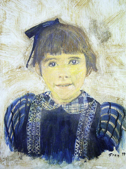 Beatriz Oil Panel Portrait