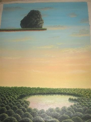 “El salto” Óleo Lienzo Paisaje