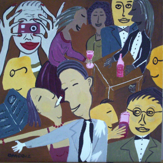 confraternização Acrylic Canvas Figure Painting