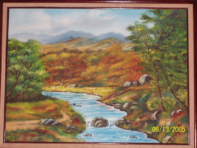 RIO ESCONDIDO EN CIHUATLAN Oil Canvas Landscaping