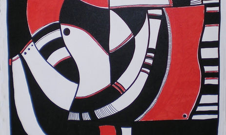 serie blanco negro y rojo