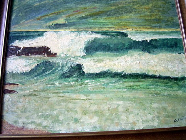 Marea Alta Oil Panel Marine Painting