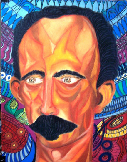 Jose Marti y Amelia Pelaez Pastel Paper Portrait