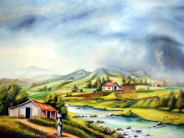 la tormenta Oil Canvas Landscaping