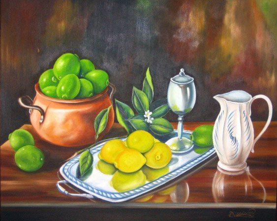 los limones Oil Canvas Still Life Paintings