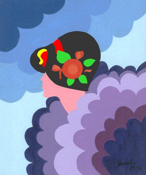 mujer con sombrero