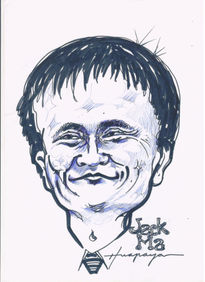 Caricatura de jack ma