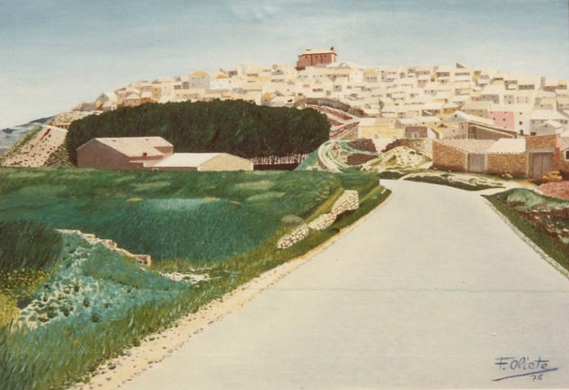 alacon (teruel) Oil Canvas Landscaping